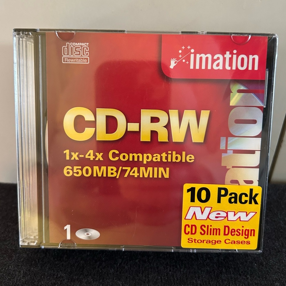 IMATION CD-R 700MB/80 Min. 1x-16x 650MB/74 Min. 10 Pack Blank Discs CD's Case